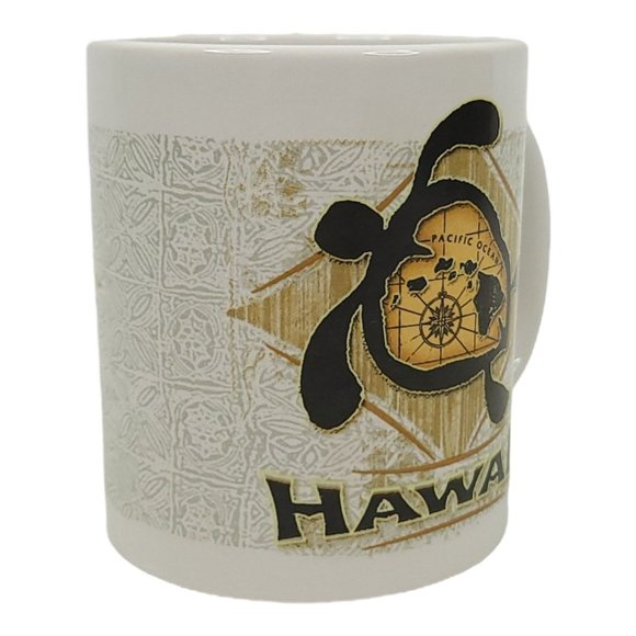 Honu Islands Hawaii 12 Oz Coffee Cup Mug Sea Turtle Ceramic Souvenir ABC Stores - Picture 7 of 11